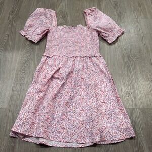 French Connection Rhodes Puff Sleeve Smock Mini Dress Size 6 NWOT